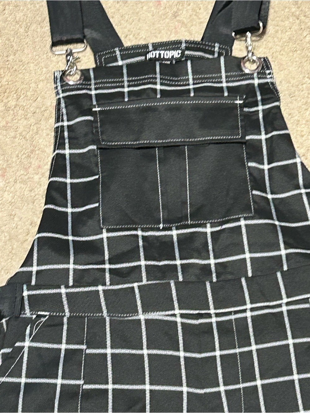 Womans overalls stripe pattern mall goth - Picture 3 of 5
